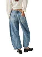 Free People Good Luck Mid Rise Barrel Jean