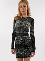 Olivier Pearl Long Sleeve Dress