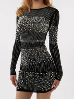 Olivier Pearl Long Sleeve Dress