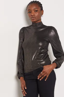 T-shirt manches longues pailleté - Palas - - Noir - Femme