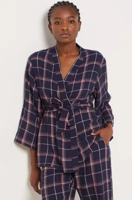 Veste de pyjama à nouer - Sorjan - - Navy - Femme