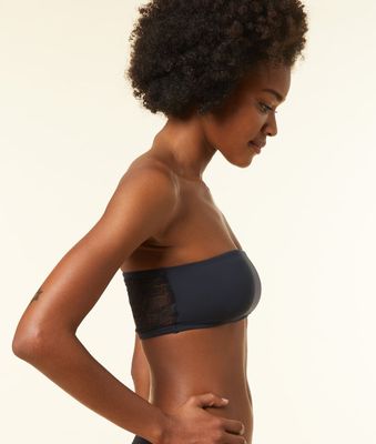 Bandeau réversible en dentelle et microfibre extensible - Pure 360 - - Noir - Femme