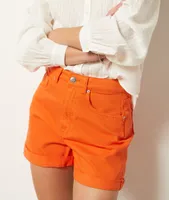 Short en jean 100% coton - Carlita - - Corail - Femme
