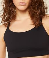 Brassière de sport dos croisé - maintien fort - Stronger - - Noir - Femme