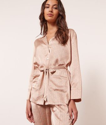 Chemise de pyjama à nouer - Lounge - S - Rose Givre - Femme - Etam