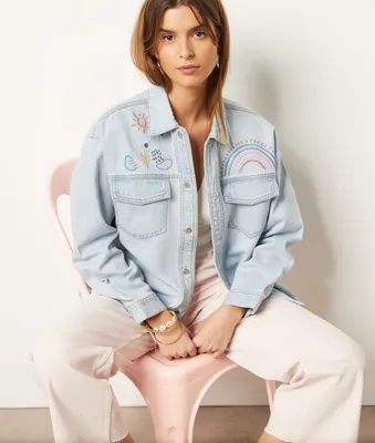 Veste en jean 100% coton - Como - / - Bleu Moyen - Femme