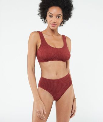 Culotte bikini taille haute maillot de bain - Onesize - TU - Tomette - Femme - Etam