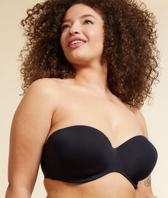 Bandeau microfibre, bretelles amovibles bonnet e - Pure Fit® - 85E - Noir - Femme - Etam