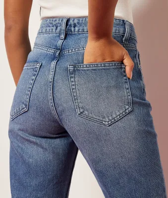 Jean droit taille haute, 100% coton - Debo - 42 - Bleu - Femme - Etam