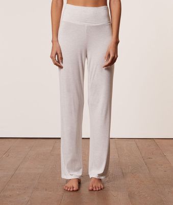 Pantalon fluide taille haute - Amelia - - Gris Pale - Femme