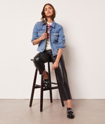 Veste en jean 100% coton - Dacket - - Bleu - Femme