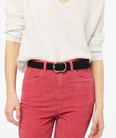 Ceinture en cuir - Frenchie - - Noir - Femme