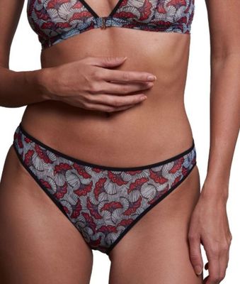 Culotte en tulle motif hibiscus - Esquisse - - Marron - Femme
