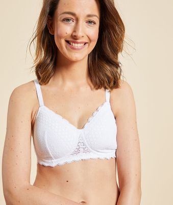 Soutien-gorge post-mastectomie coques fines - Cherie Cherie - 80A - Blanc - Femme - Etam