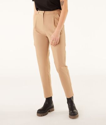 Pantalon Femme en coton stretch coupe cigarette