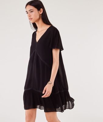 Robe manches courtes - Deboh - - Noir - Femme
