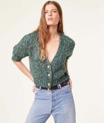 Gilet en maille - Verone - - Kaki - Femme