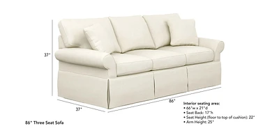 Bennett Roll-Arm 3-Seat Slipcovered Sofa
