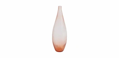 Peach Ribbed Vase