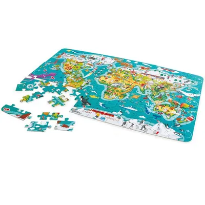 Puzzle la vuelta al mundo 2 en 1