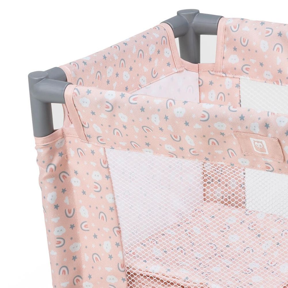 Cuna con Dosel La Nina Topito Rosa plegable