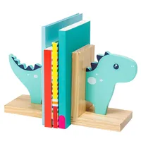 Sujetalibros infantil original y decorativo de madera con forma de dinosaurio