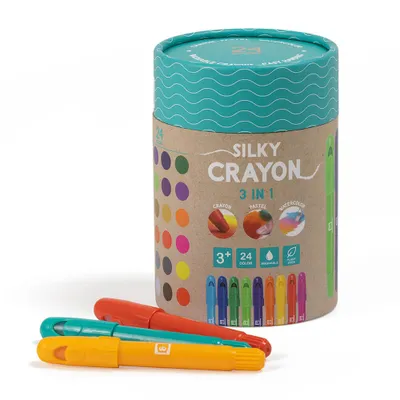Ceras blandas de colores Silky Crayon – 24 colores