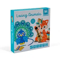 Láminas para trazar con hilos de colores – Lacing Animals