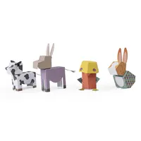 Láminas para construir animales 3D de cartón – Farm Animals