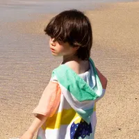 Poncho toalla para niños ideal para piscina y playa – Hello Summer Stripes Poncho