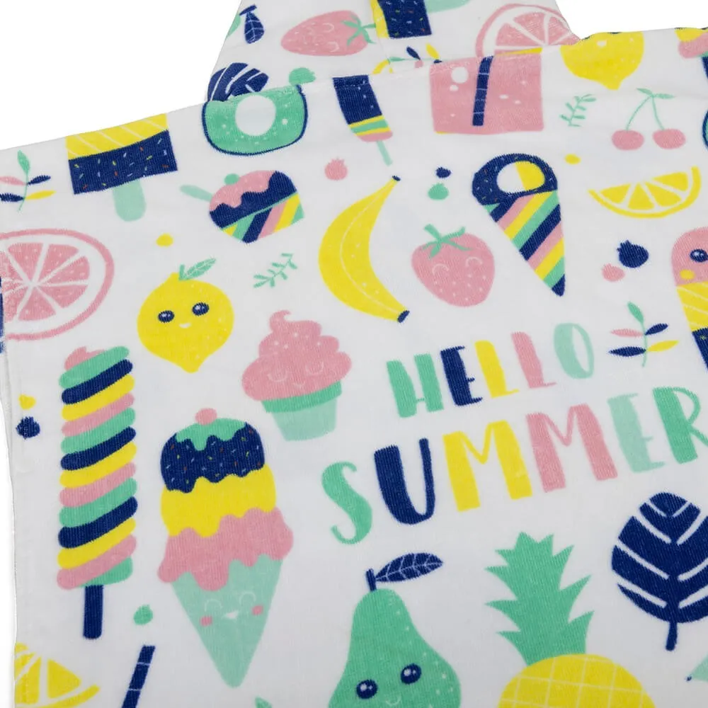 Poncho toalla para niños ideal para piscina y playa – Hello Summer Fruit Poncho