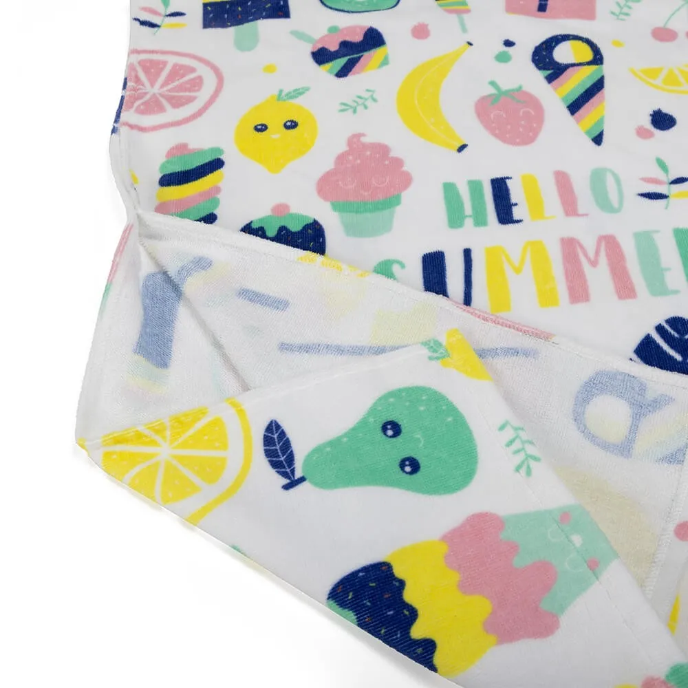 Poncho toalla para niños ideal para piscina y playa – Hello Summer Fruit Poncho