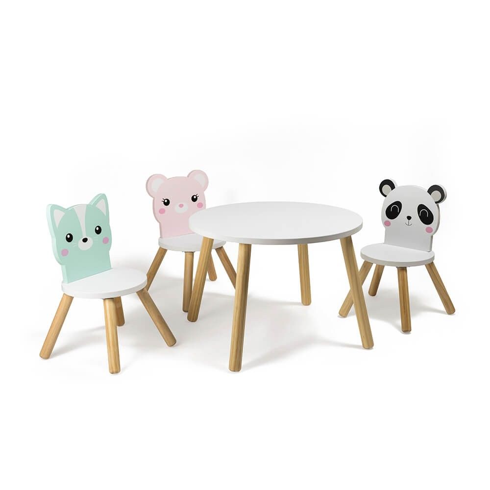 Mesa redonda infantil de madera 60cm – Colección Kirumy®