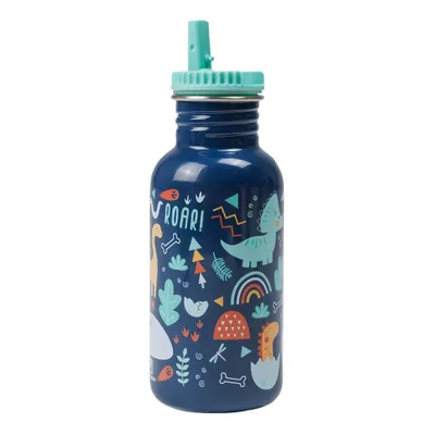 Botella de agua personalizable para niños con diseño de dinosaurios