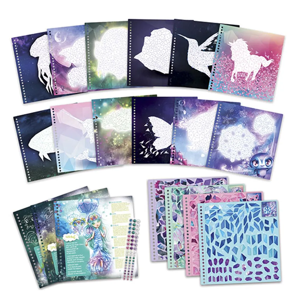 Cuaderno colorea con adhesivos Nebulous Stars