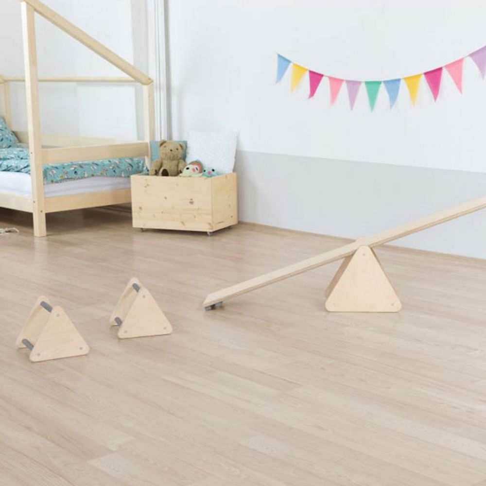 Set de equilibrio Montessori color gris