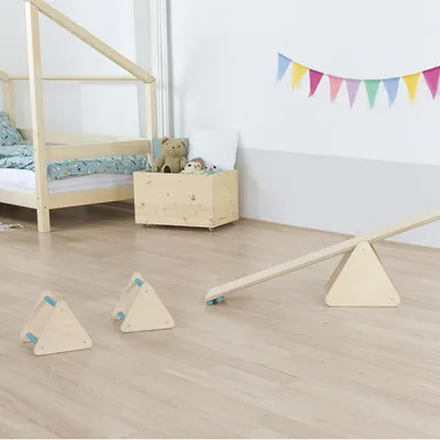 Set de equilibrio Montessori color turquesa