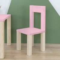 Silla infantil OPEE con respaldo rosa