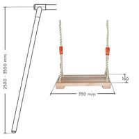 Columpio de madera ajustable para pórticos de 2,5 m a 3,5m