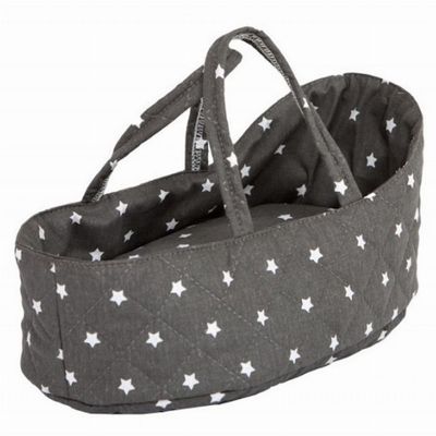 Capazo estrellas gris para muñecas 36cm