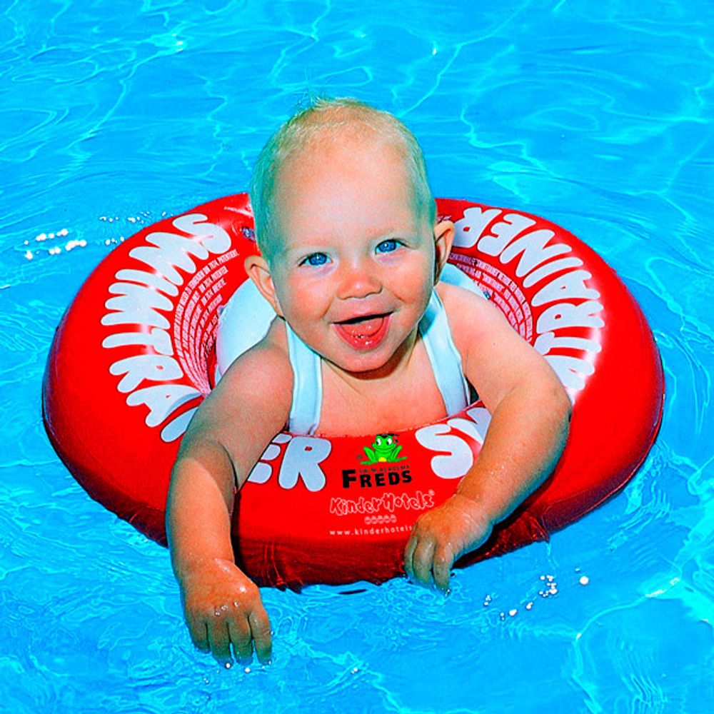 Flotador swimtrainer rojo 3 meses a 4 años