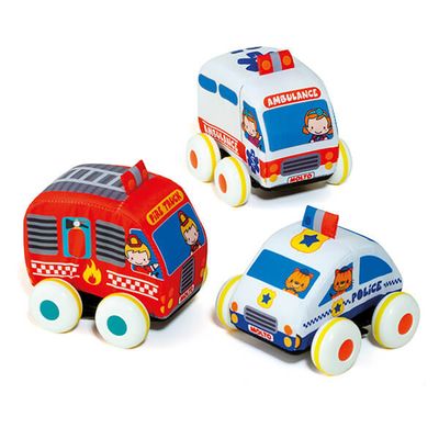 Set de 3 coches de trapo de fricción