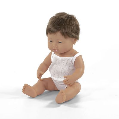 Baby Síndrome Down caucásico niño 38 cm