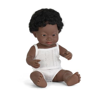 Baby Síndrome Down africano niño 38 cm