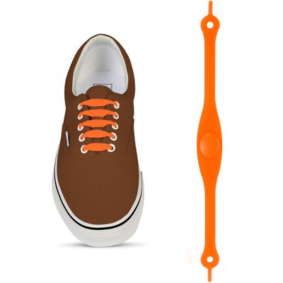 Cordones elásticos de silicona naranja