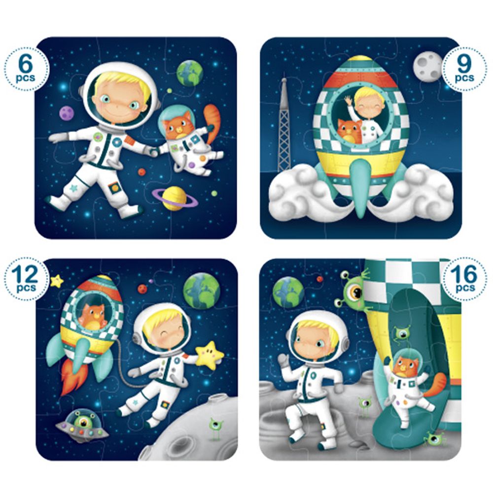 Puzzle evolutivo Astronauta 4 en 1