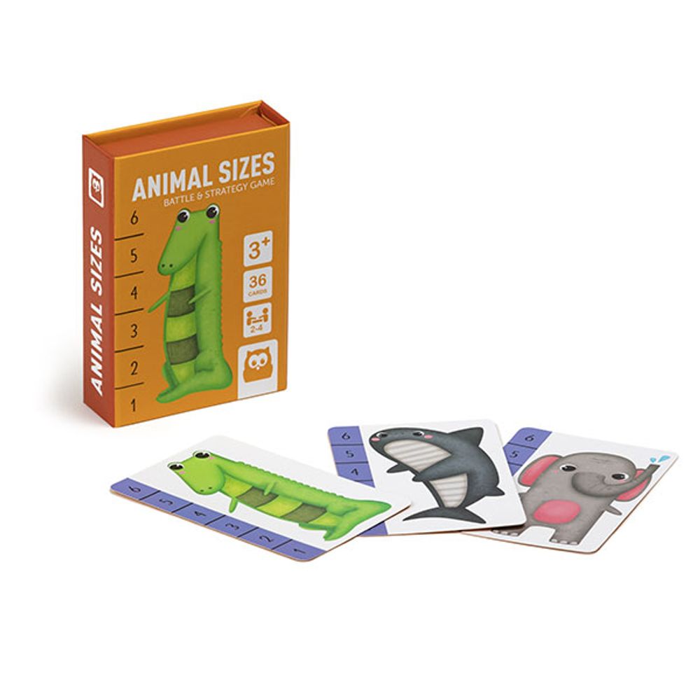 Juego de cartas Animal Sizes