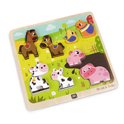Puzzle Mom and Baby Farm Animal