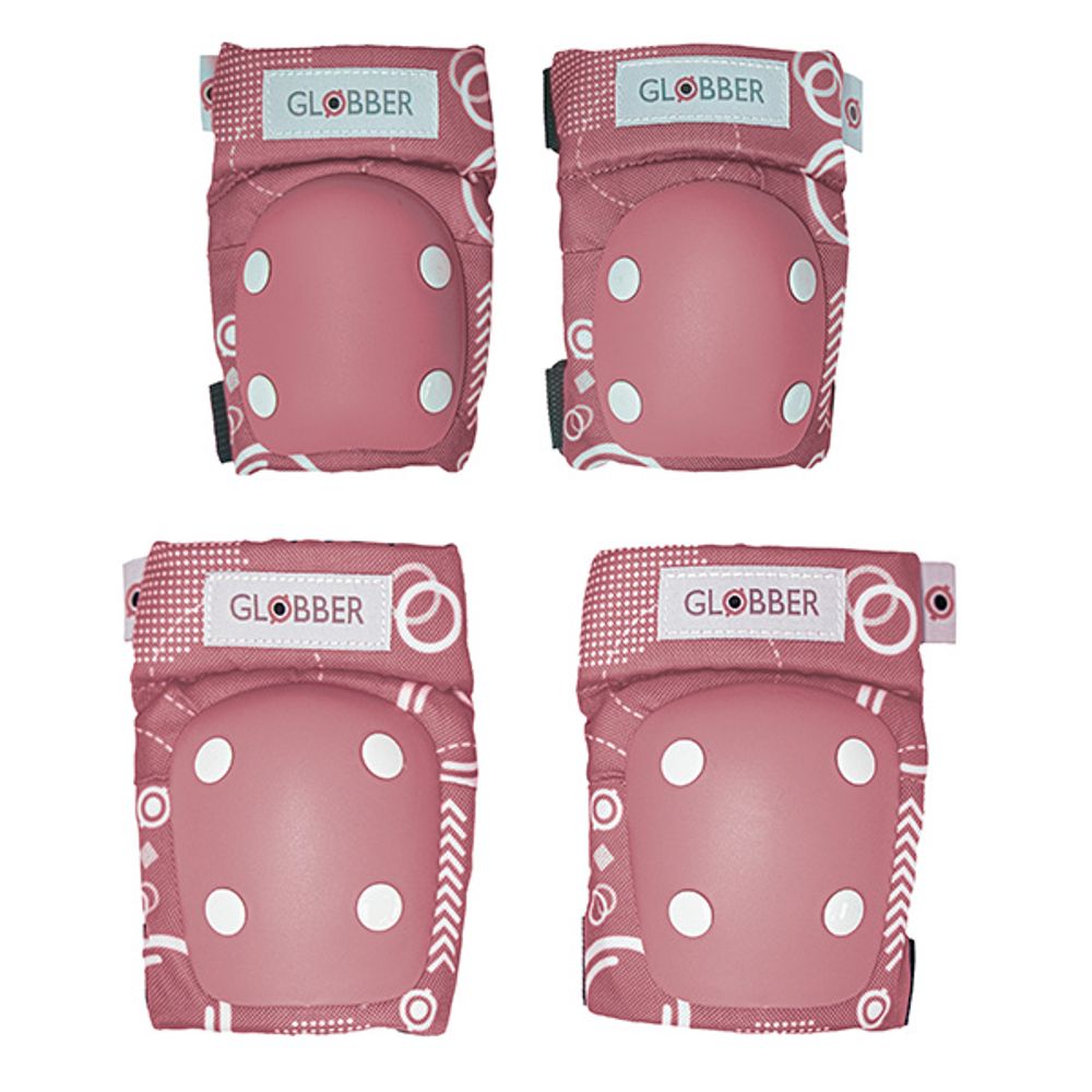 Protectores infantiles para rodillas y codos color rosa