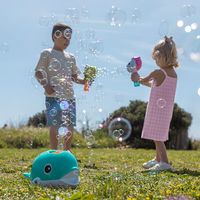 Máquina de pompas automática con forma de ballena